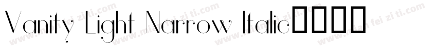 Vanity Light Narrow ltalic字体转换